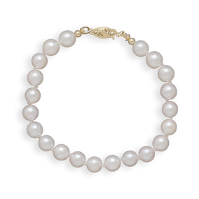 7" 6.5-7mm Grade A Cultured Akoya Pearl Bracelet