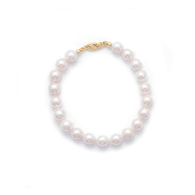 7" 7-7.5mm Grade AAA Cultured Akoya Pearl Bracelet