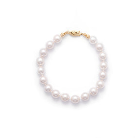 7" 7.5-8mm Grade AAA Cultured Akoya Pearl Bracelet