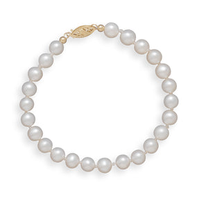 7" 5.5-6mm Cultured Freshwater Pearl Bracelet