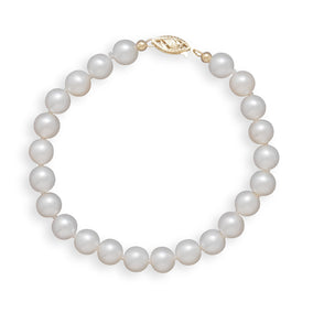 7" 6.5-7mm Cultured Freshwater Pearl Bracelet