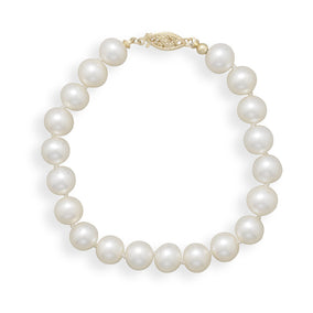 7" 7-7.5mm Cultured Freshwater Pearl Bracelet