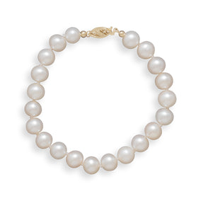 7" 7.5-8mm Cultured Freshwater Pearl Bracelet