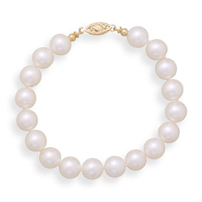 7" 8-8.5mm Cultured Freshwater Pearl Bracelet