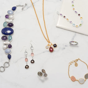 Oxidized Multistone Eternity Ring