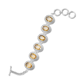 6.5"+1.5" Oval Citrine Bracelet