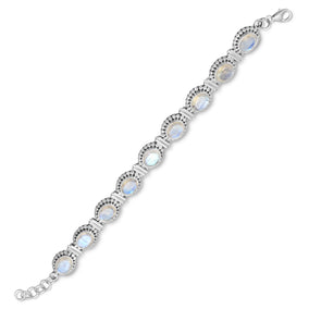 8" Rainbow Moonstone Bracelet