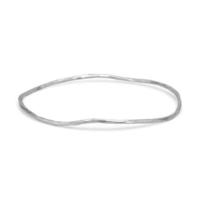 Hammered Wavy Bangle Bracelet