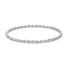 Rhodium Plated CZ Bangle