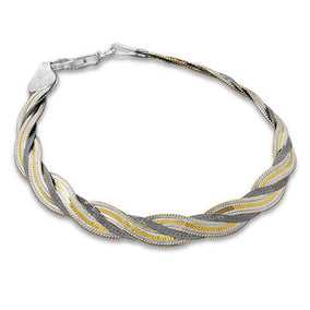 7" Tri Tone Twist Flex Bracelet