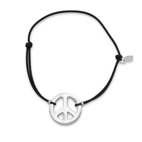 Adjustable Peace Sign Stretch Bracelet