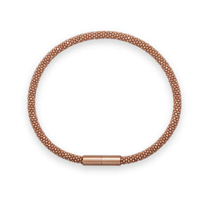 7.5" 14 Karat Rose Gold Plated Popcorn Chain Bracelet