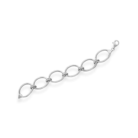 7.5" Hollow Oval Link Bracelet