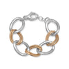 Two Tone Large Hollow Link Bracelet