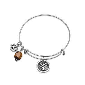 Expandable Multicharm Environmental Bangle Bracelet