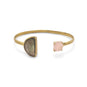 14 Karat Gold Plated Multistone Cuff Bracelet