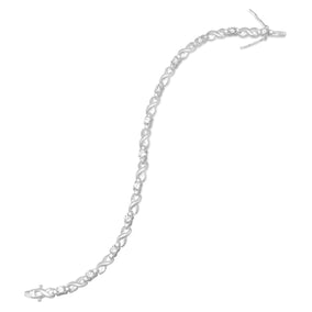 7.25" CZ with "X" Tennis Bracelet