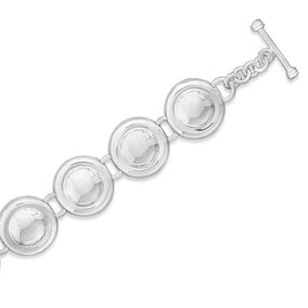 7.5" Round Button Link Bracelet