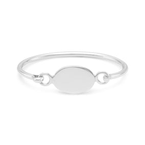 5.5" Oval Engravable Bangle Bracelet