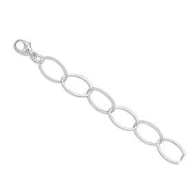 17" Polished Oval Flat Link Necklace