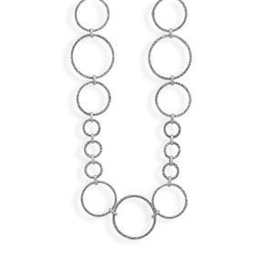 23" Textured Multisize Link Necklace