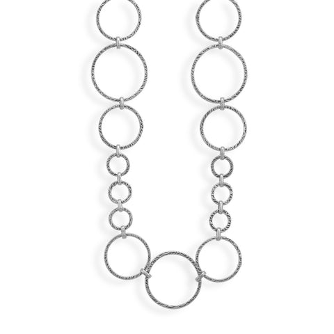 23" Textured Multisize Link Necklace