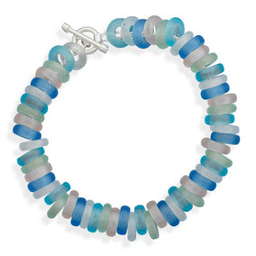 7.5" Multicolor Matte Crystal Bracelet