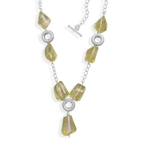 16"+1" Chunky Lemon Quartz Necklace