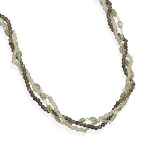 16" + 2" Multistrand Multistone Necklace