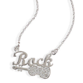 16" Crystal Guitar Necklace