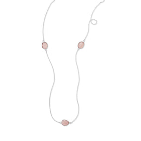 24" Pink Chalcedony Necklace