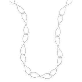 18" Twist Link and Bead Chain Necklace