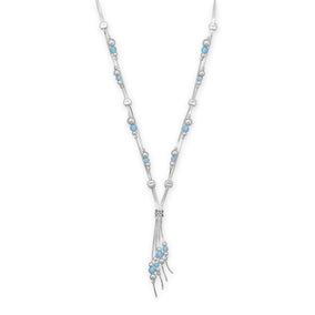 18" Double Strand Synthetic Opal Bead Necklace