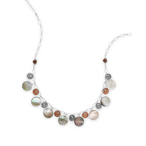 16"+1" Two Tone Shell Necklace