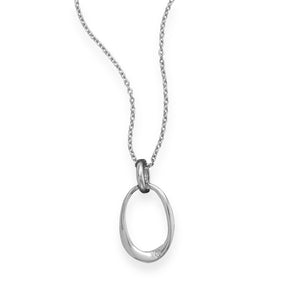 18" Oval Necklace with Diamond Accent