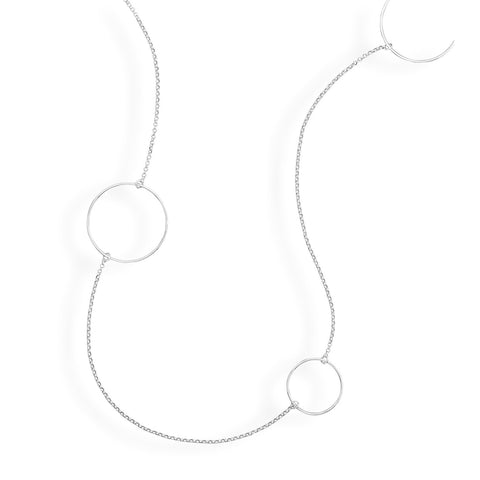 34" Multisize Ring Necklace
