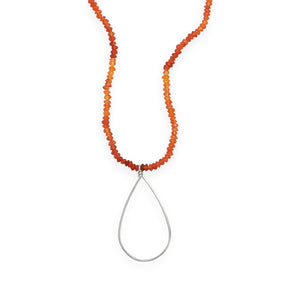 16" + 1" Carnelian Necklace