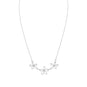 18" Diamond Cut Flower Necklace
