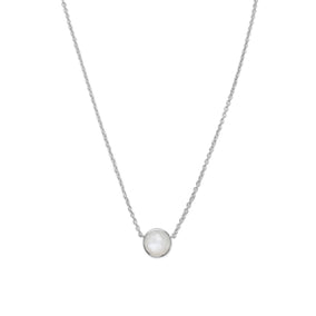 16" + 2" Freeform Faceted Moonstone Necklace