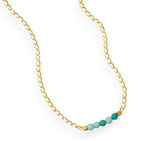 16" Handmade 14/20 Gold Filled Moss Opal Necklace