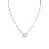 16" + 2" Freeform Faceted Blue Chalcedony Necklace
