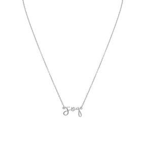 Rhodium Plated "Joy" Necklace