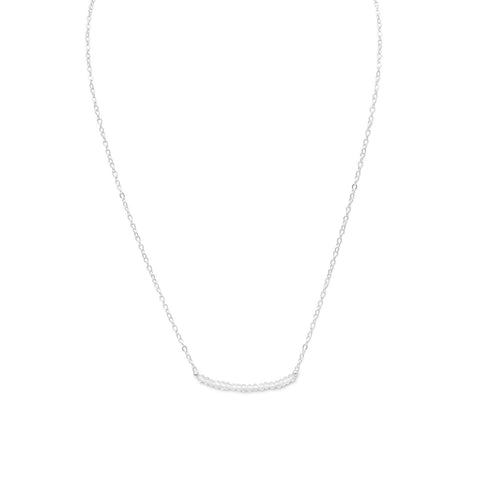 Faceted Clear Quartz Bead Necklace - April Birthstone
