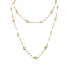 36" 14 Karat Gold Plated Clear CZ Necklace