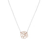 18" Two Tone Rose Necklace