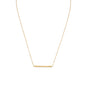 18" 14 Karat Gold Plated Bar Necklace with CZ