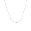 16" + 2" Rhodium Plated Knot Necklace