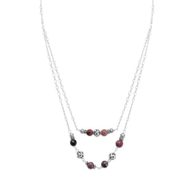 Baila Luna Ruby Bead Necklace