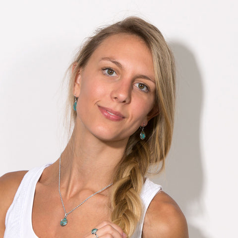 Large Pear Shape Freeform Faceted Quartz over Turquoise Stackable Ring