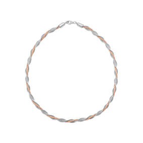 Two Tone Twist Mesh Necklace